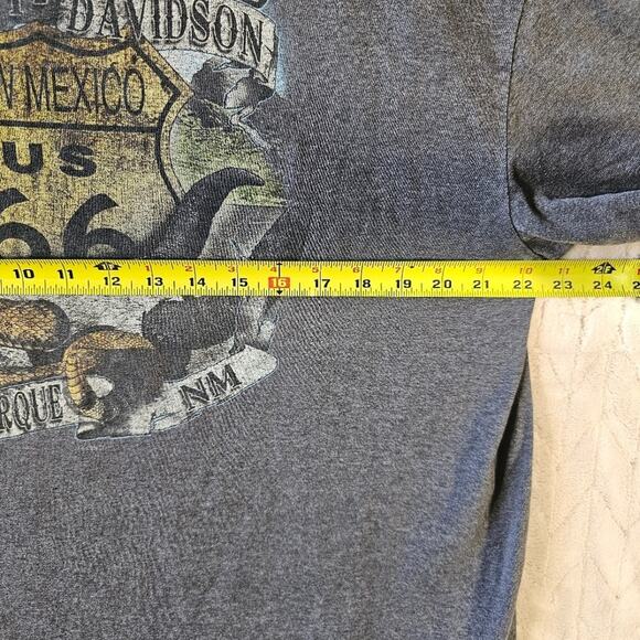 Harley Davidson Albuquerque NM Graphic Tee Mens XL Thunderbird Moto Biker Grunge - Picture 2 of 6